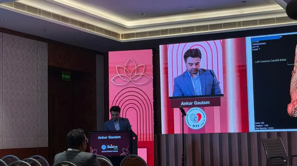Dr. Ankur Gautam presenting at India Live 2026