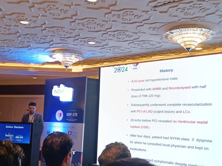Dr. Ankur Gautam presenting at India Live 2024